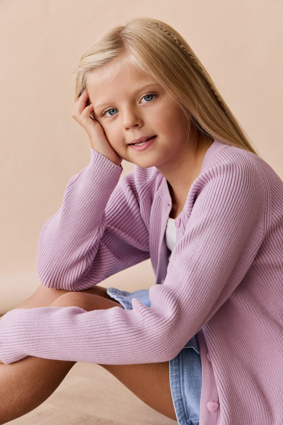 Noelle Cardigan - Lilac Blush