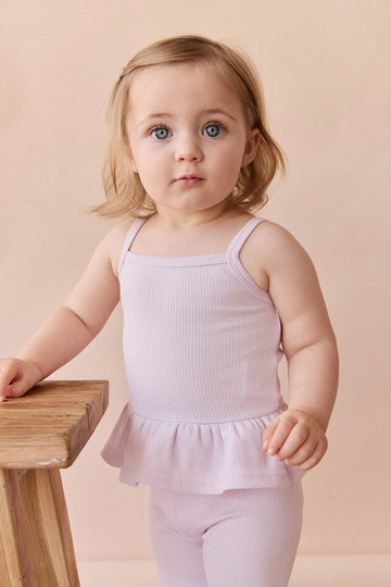 Organic Cotton Fine Rib Lillian Top - Popsicle