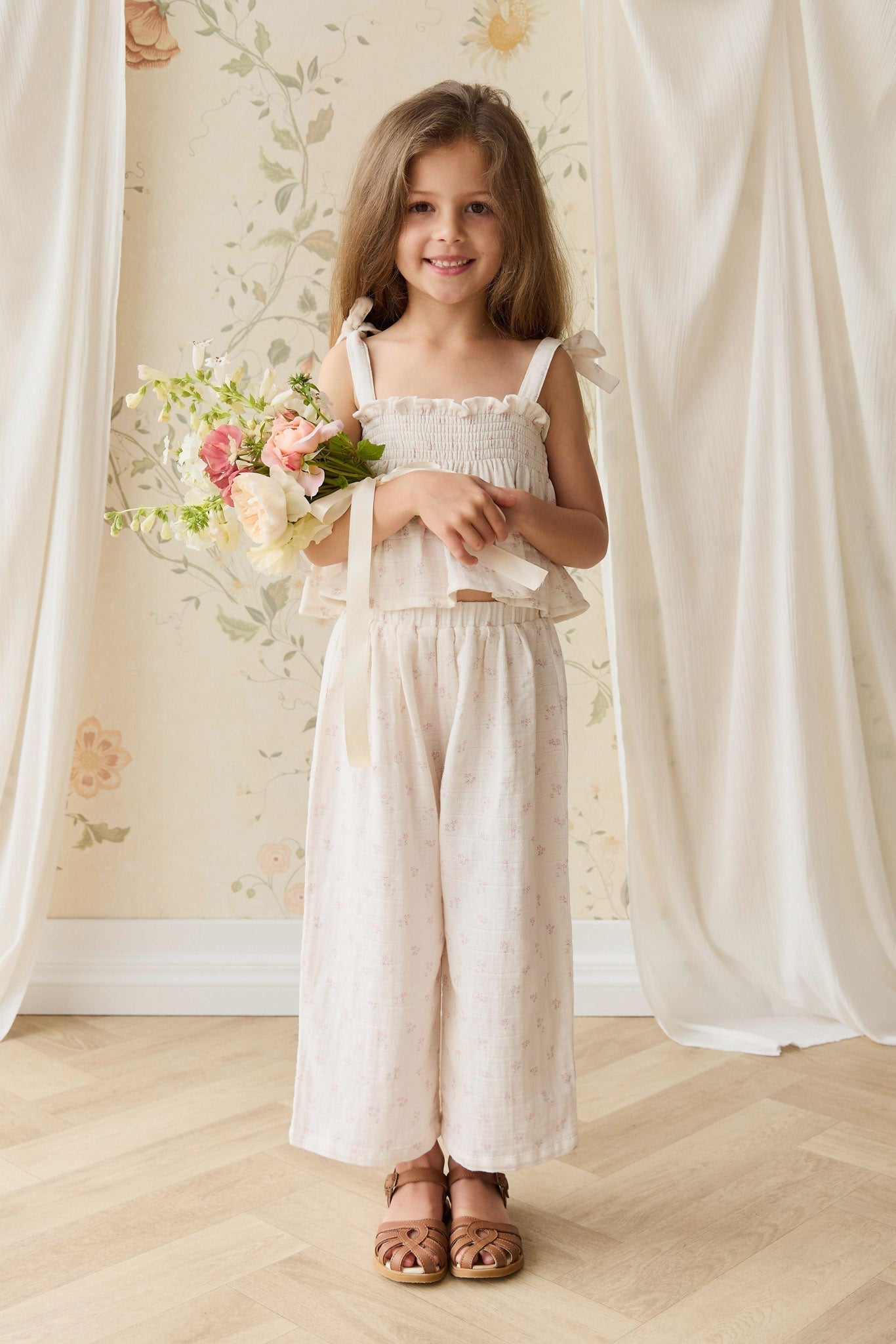 Organic Cotton Muslin Odette Top - Pauline Pink