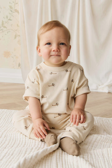 Pima Cotton Wesley Tee - Fly High Vanilla Cream