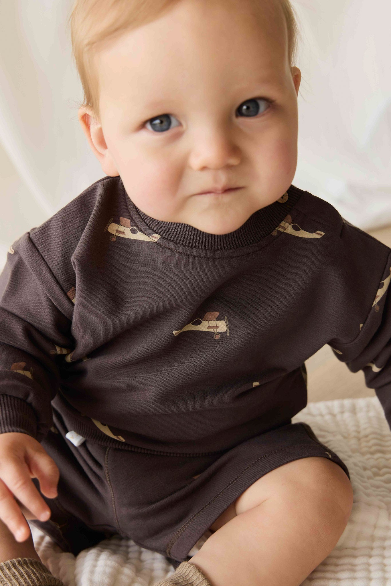 Organic Cotton Peyton Sweatshirt - Pilot Planes Bistre