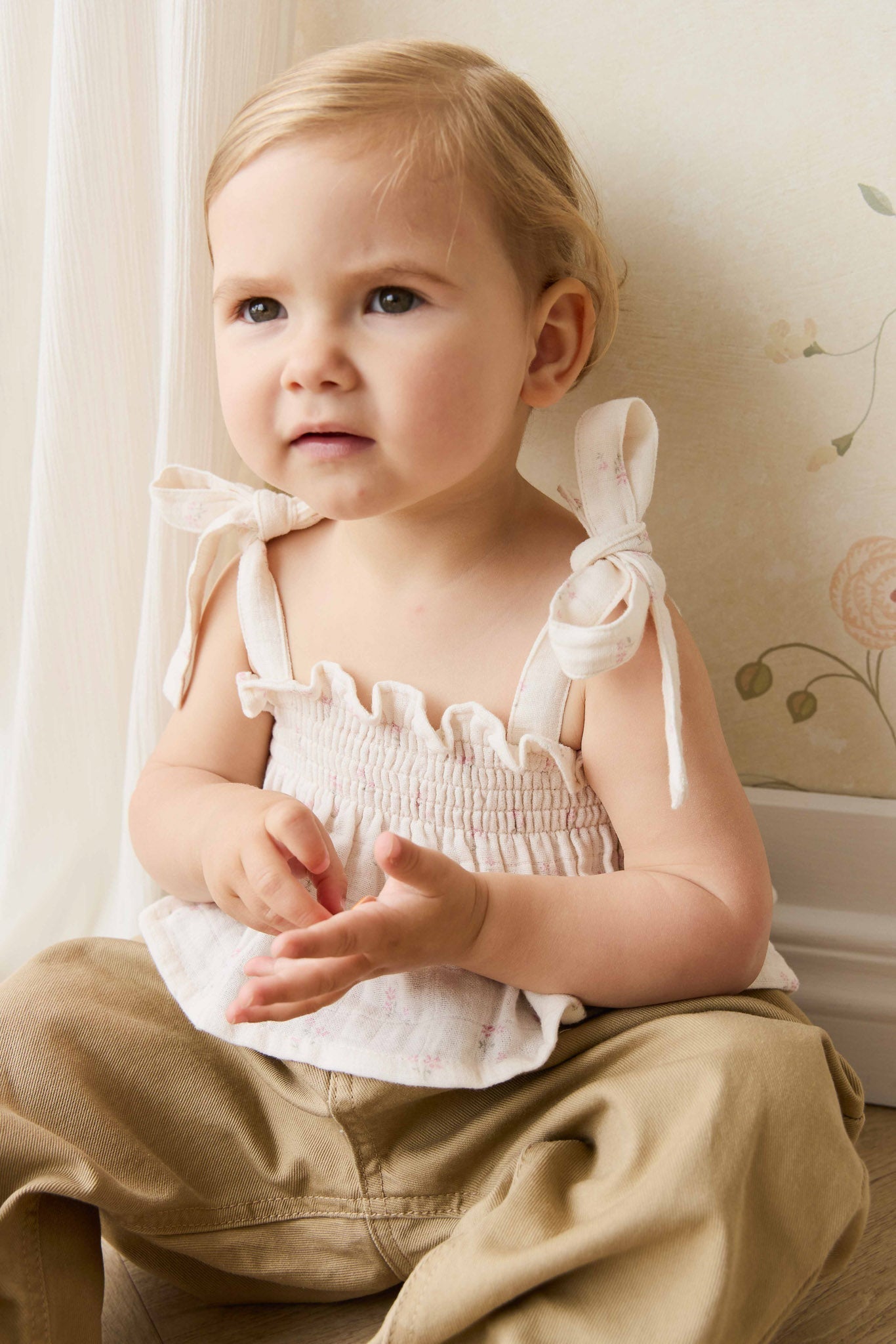 Organic Cotton Muslin Odette Top - Pauline Pink