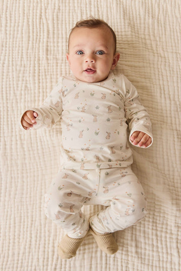 Organic Cotton Jarrah Long Sleeve Pyjama Set - Lapin Jardin Crisp