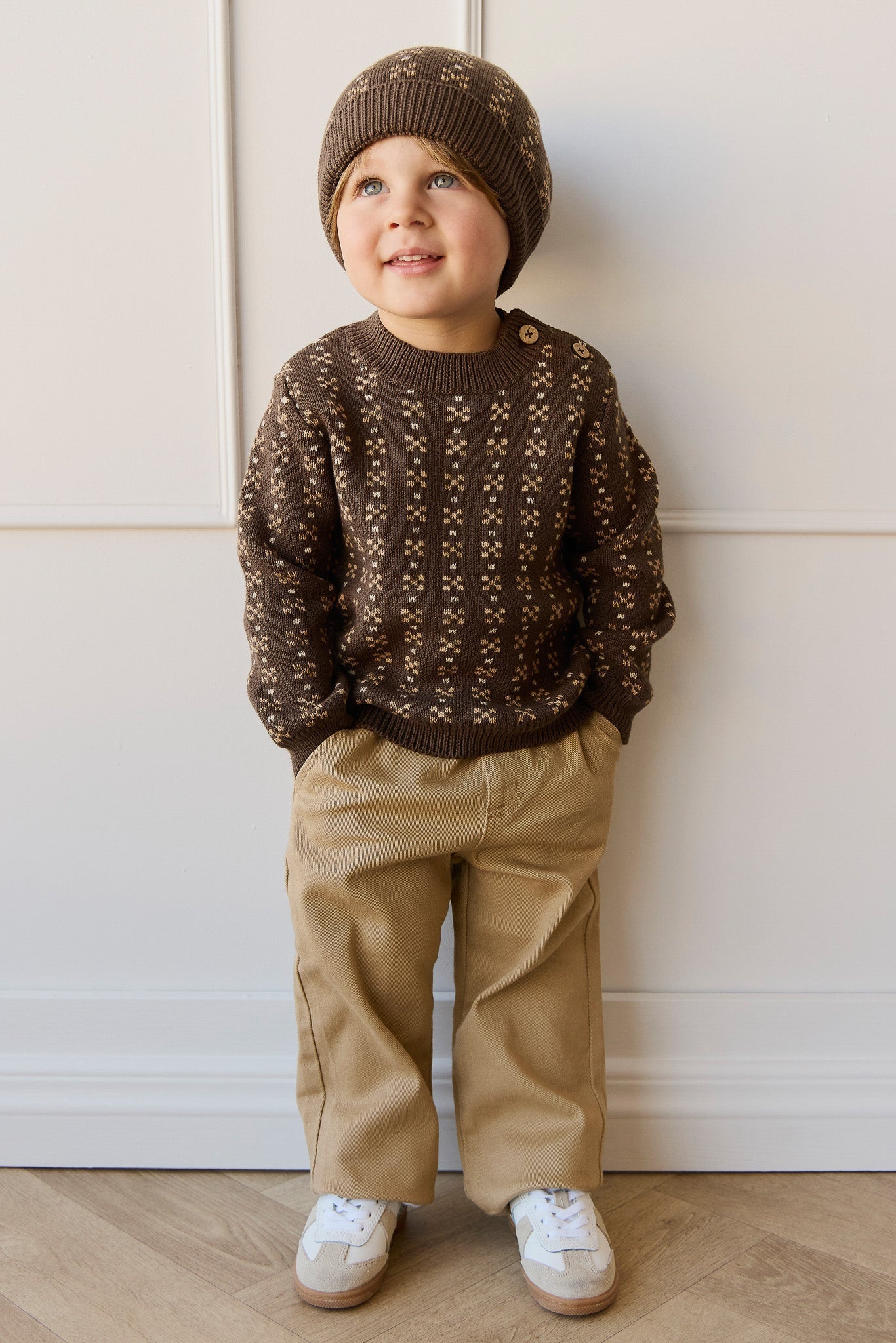 Bertie Knit Jumper - Fairisle Desert Palm