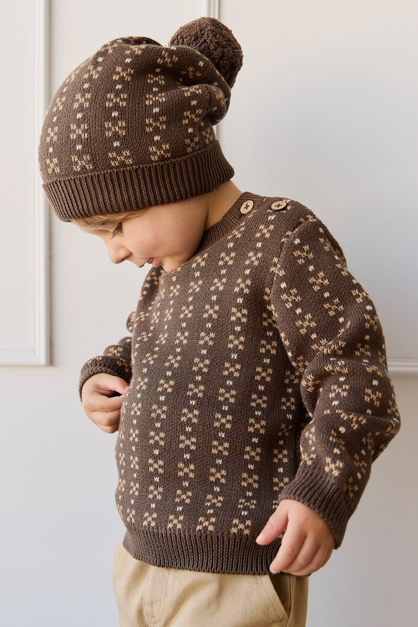 Bertie Hat - Fairisle Desert Palm