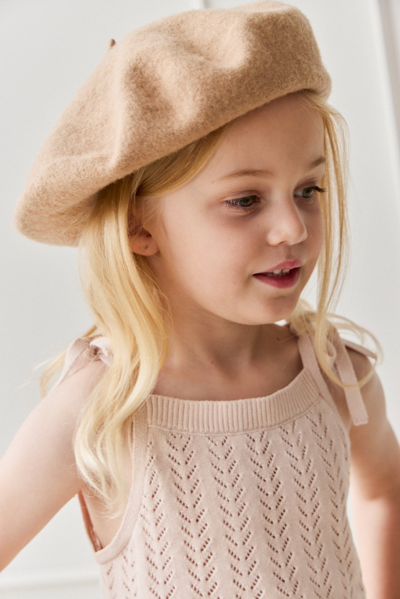 Aria Knitted Singlet - Dainty Pink