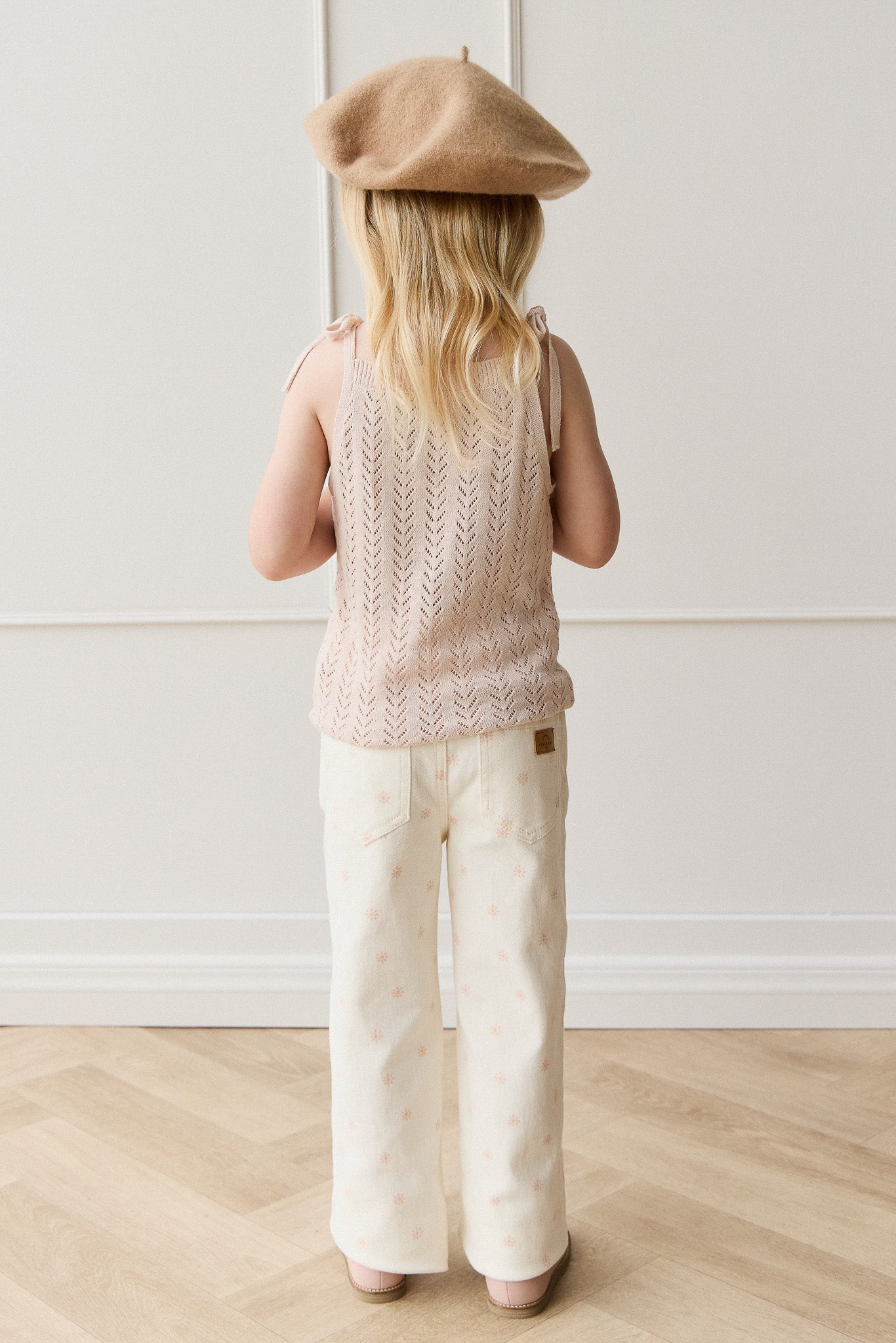 Aria Knitted Singlet - Dainty Pink