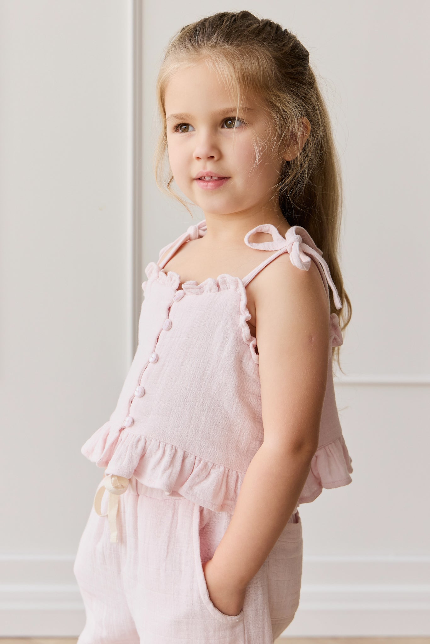 Organic Cotton Muslin Mirabel Top - Cassia