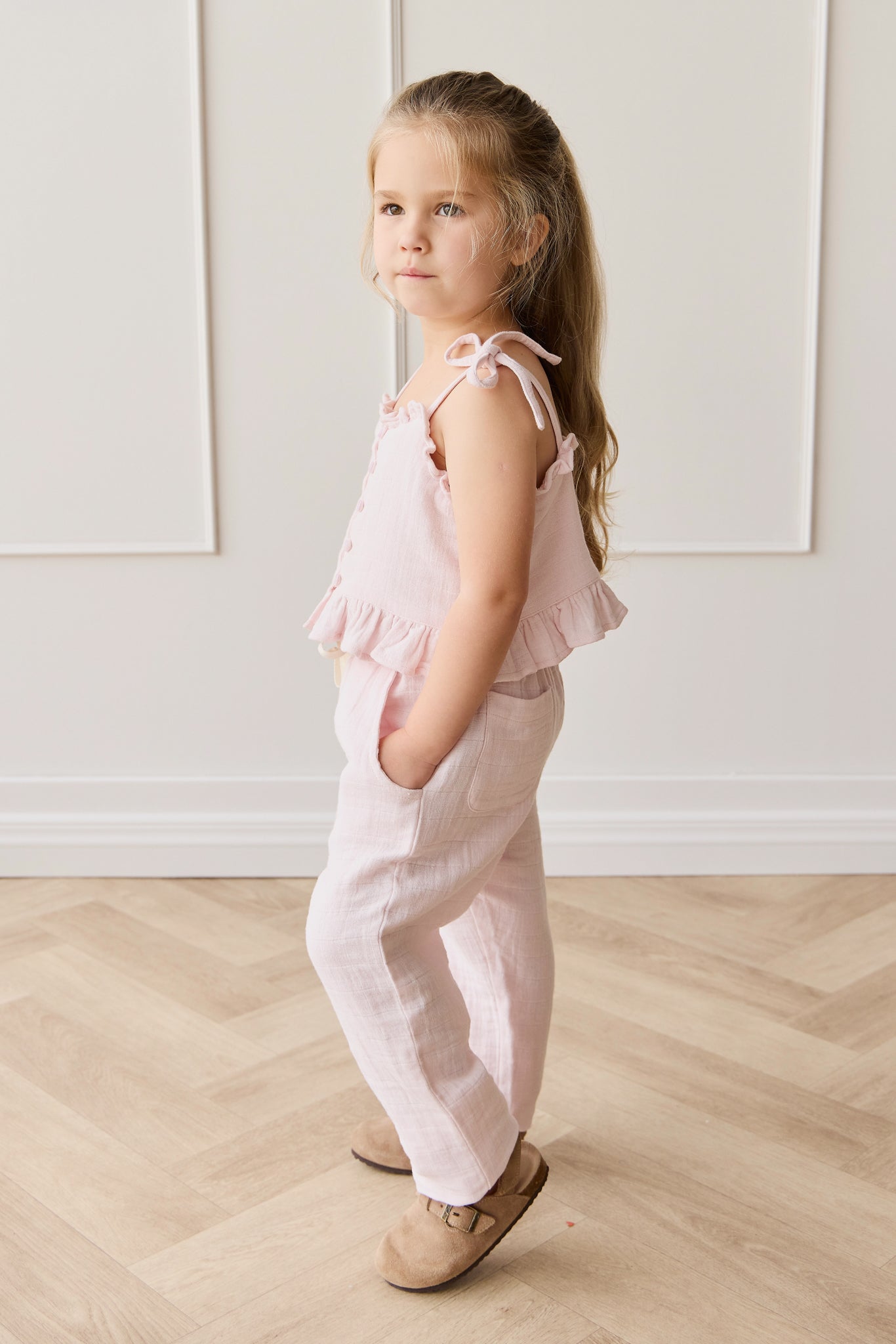 Organic Cotton Muslin Cordelia Pant - Cassia