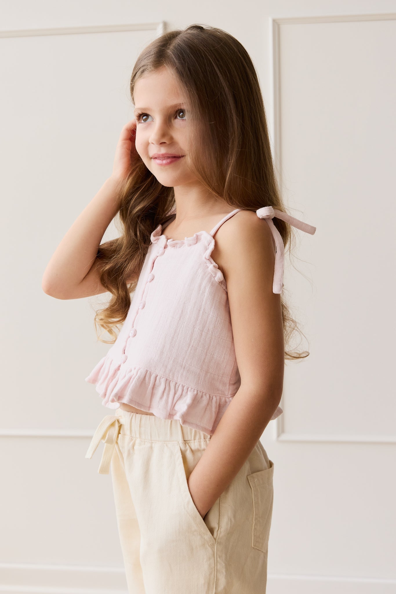 Organic Cotton Muslin Mirabel Top - Cassia
