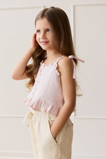 Organic Cotton Muslin Mirabel Top - Cassia