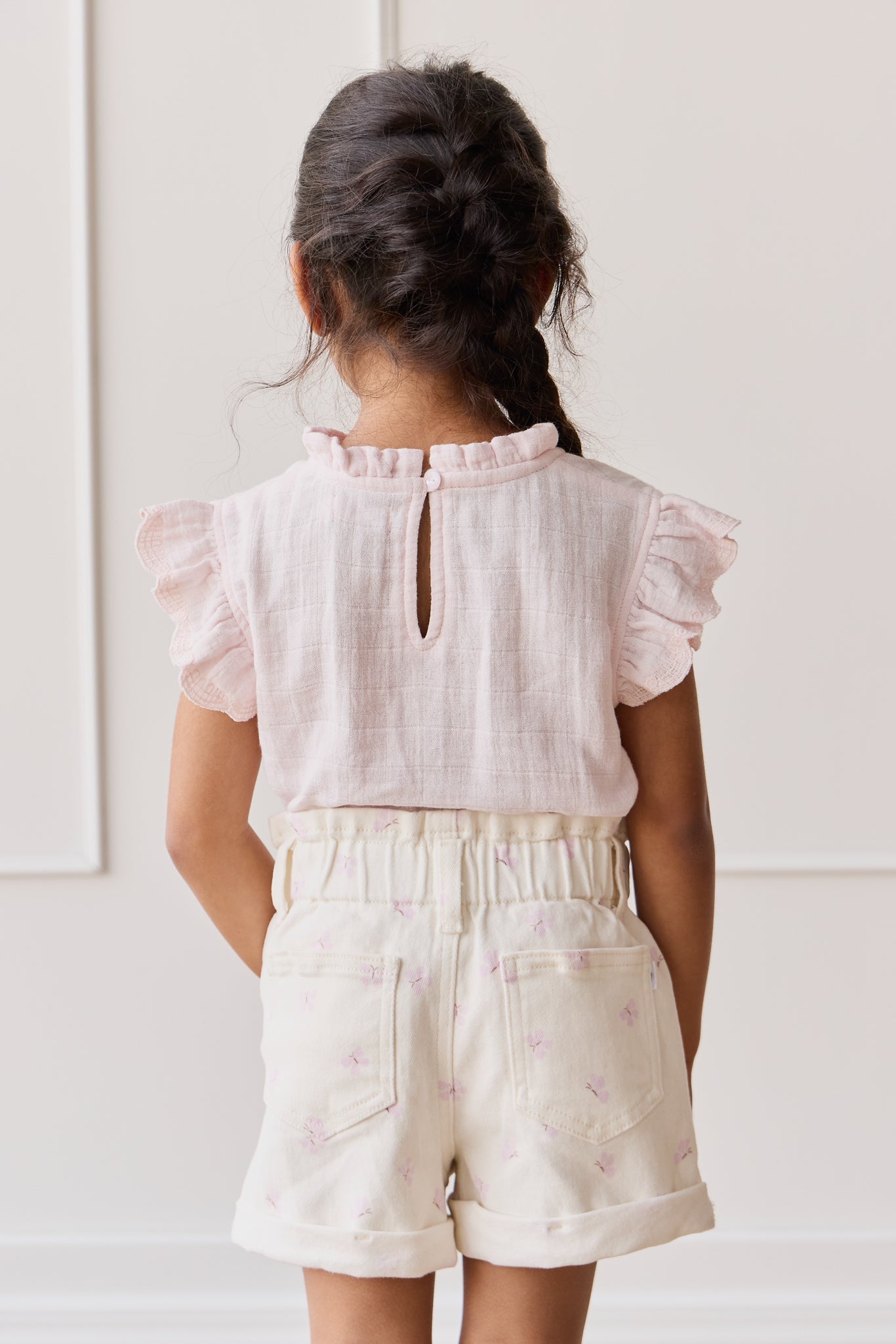 Organic Cotton Muslin Edith Top - Cassia