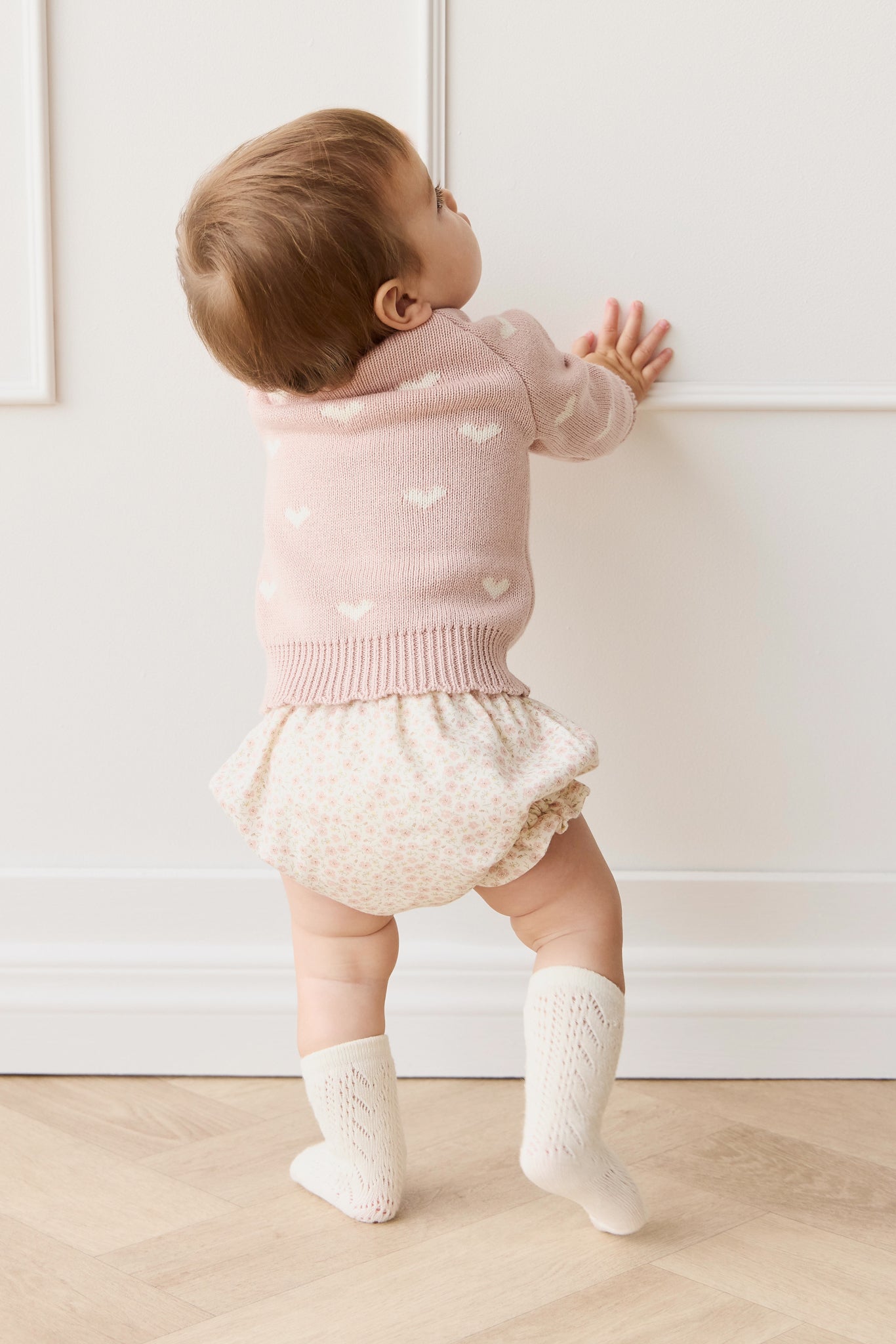 Anna Cardigan - Petite Heart Rose Smoke