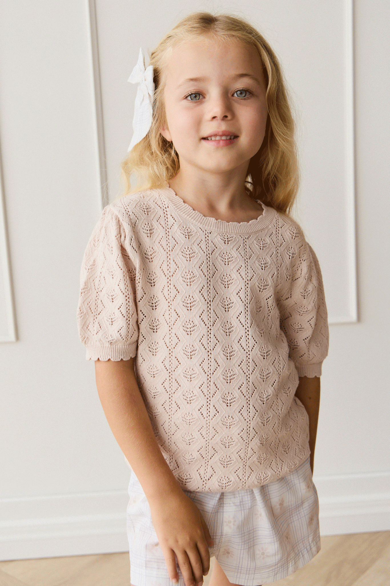 Mila Knitted Top - Dainty Pink