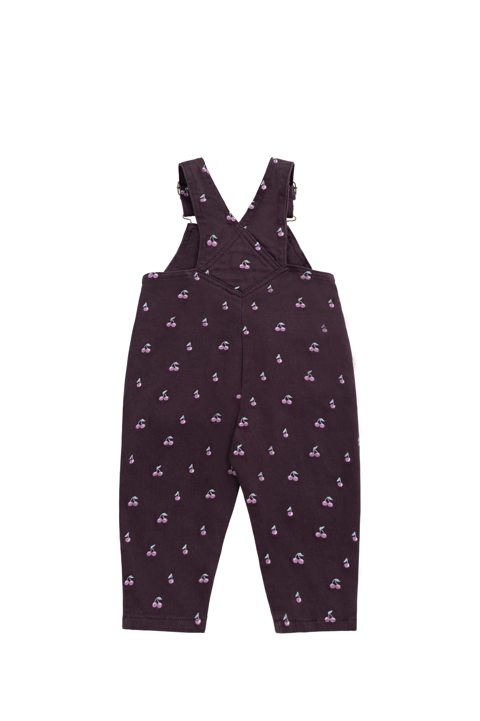 Blair Overall - Cherry Love Plum Embroidery