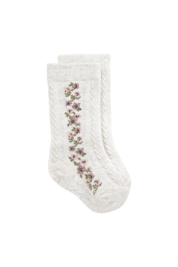 Cassie Sock - Oatmeal Marle