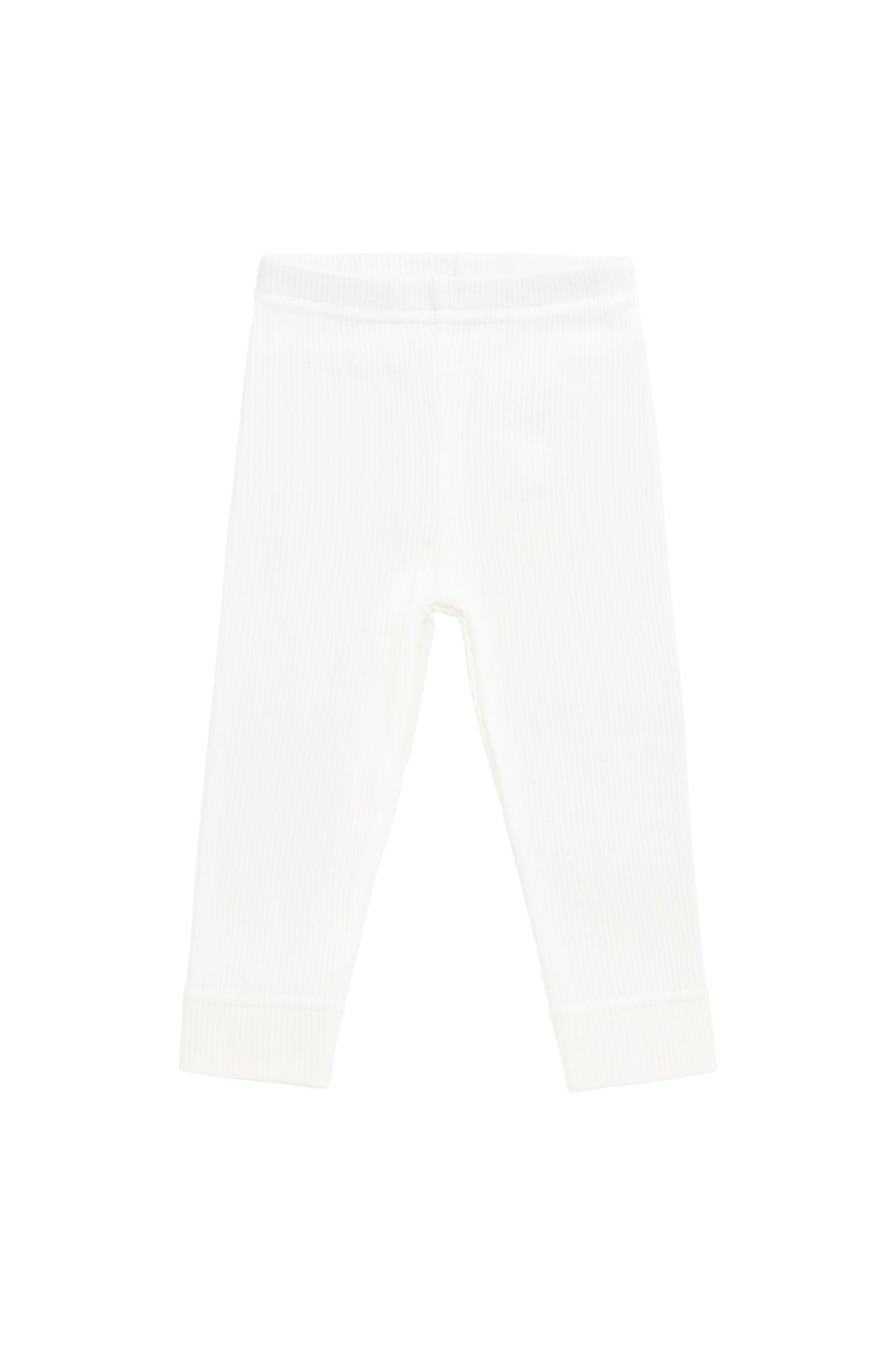 Organic Cotton Fine Rib Everyday Legging - Parchment