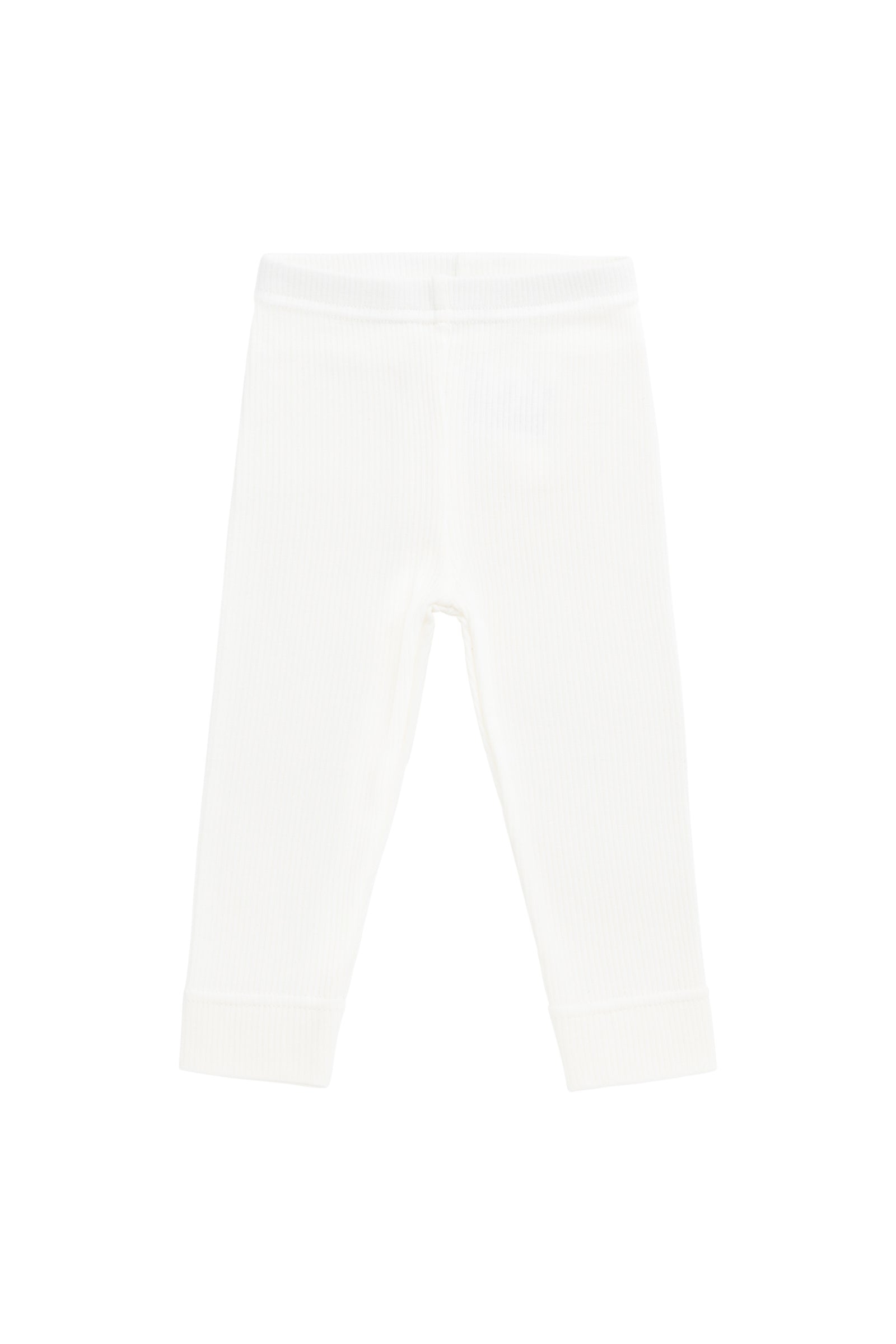 Organic Cotton Fine Rib Everyday Legging - Parchment