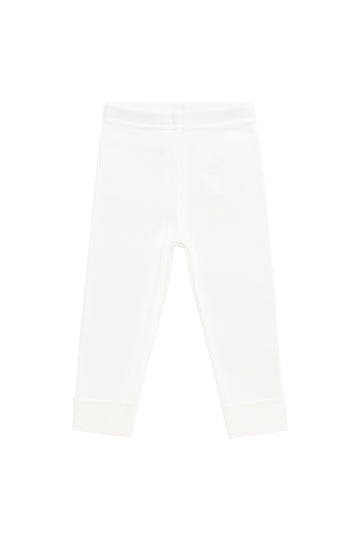 Organic Cotton Fine Rib Everyday Legging - Parchment