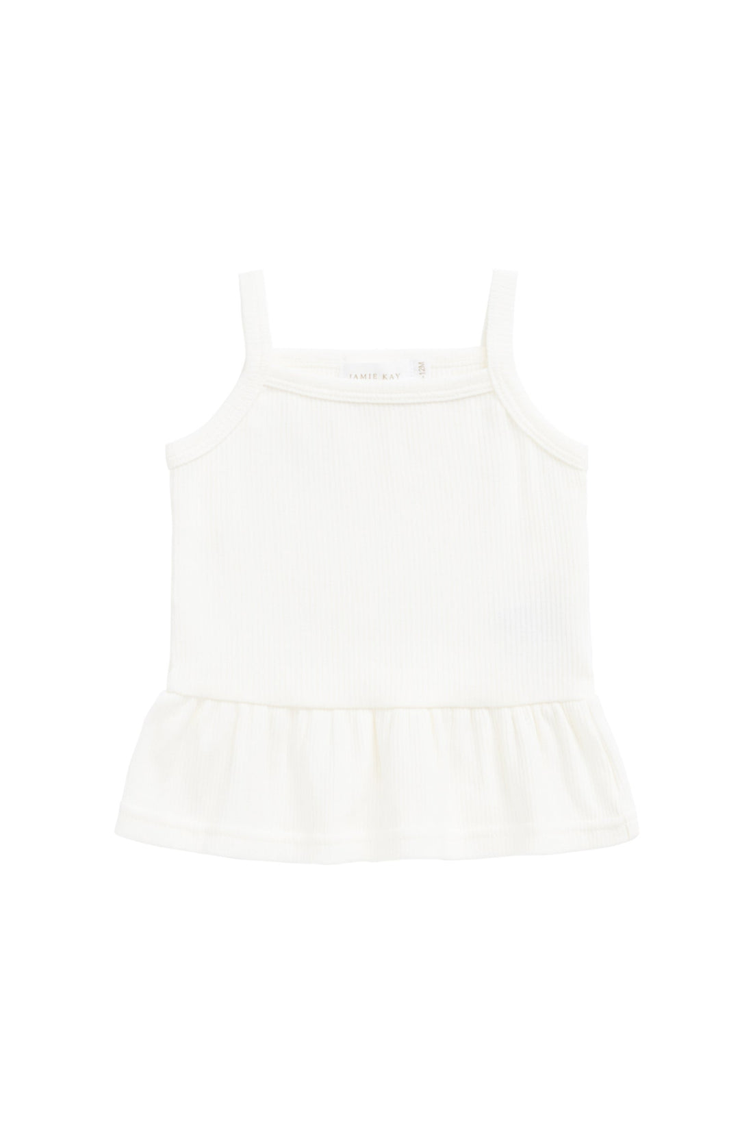 Organic Cotton Fine Rib Lillian Top - Parchment
