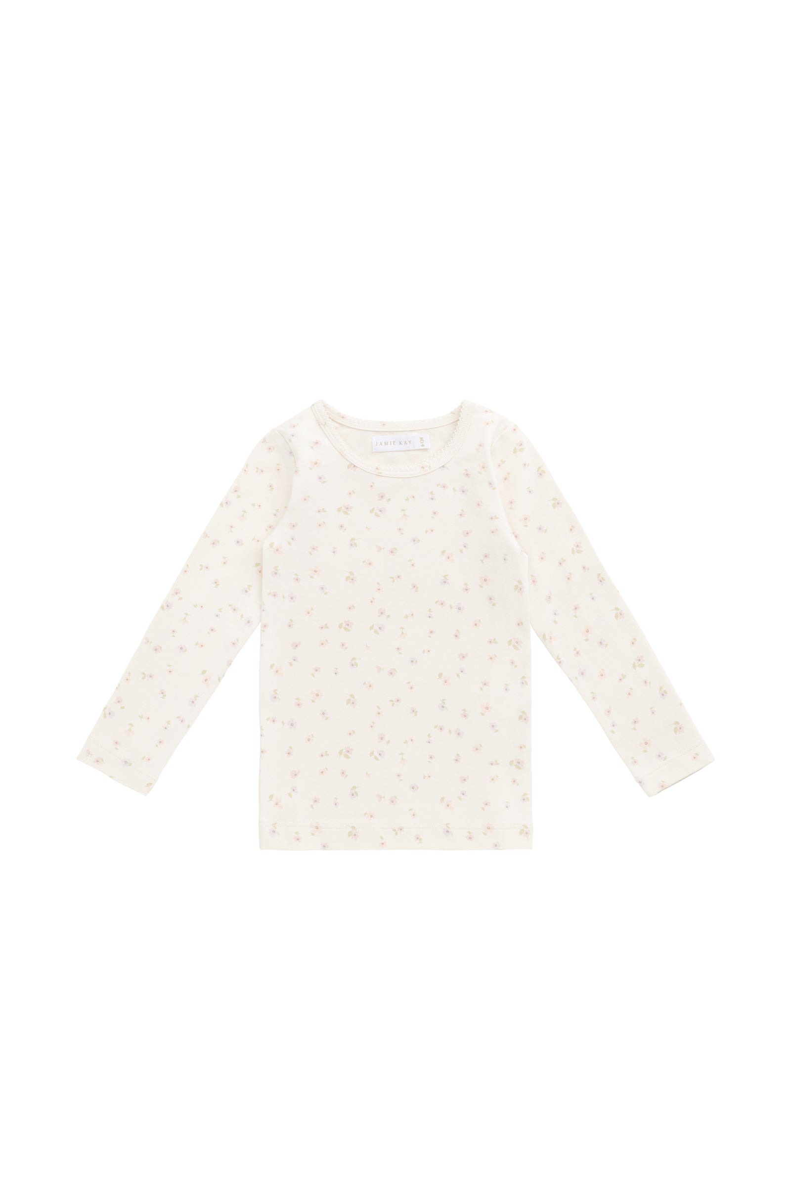 Organic Cotton Long Sleeve Top - Briella Whisper