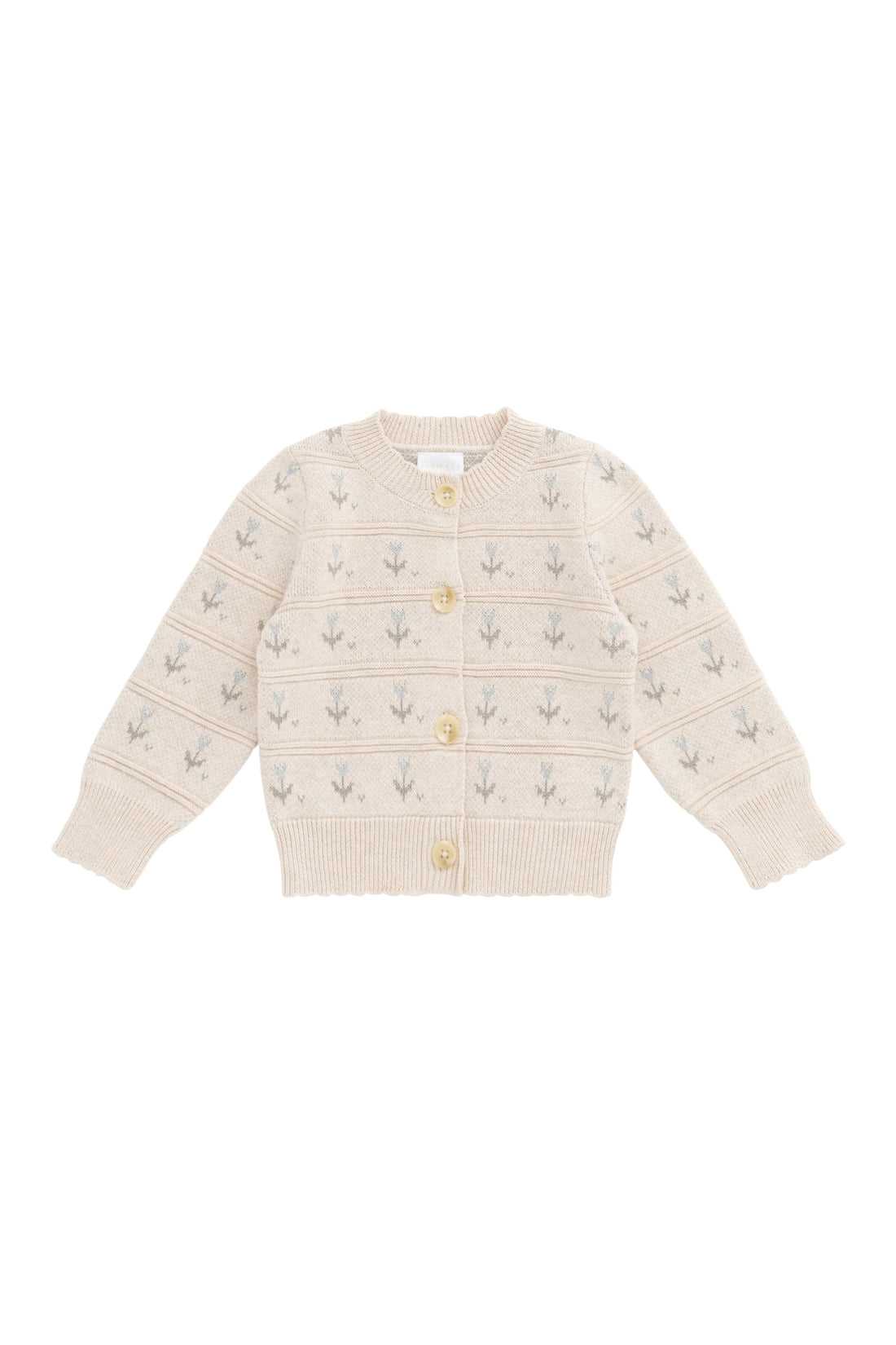 Penny Cardigan - Penny Flower Jacquard Dawn