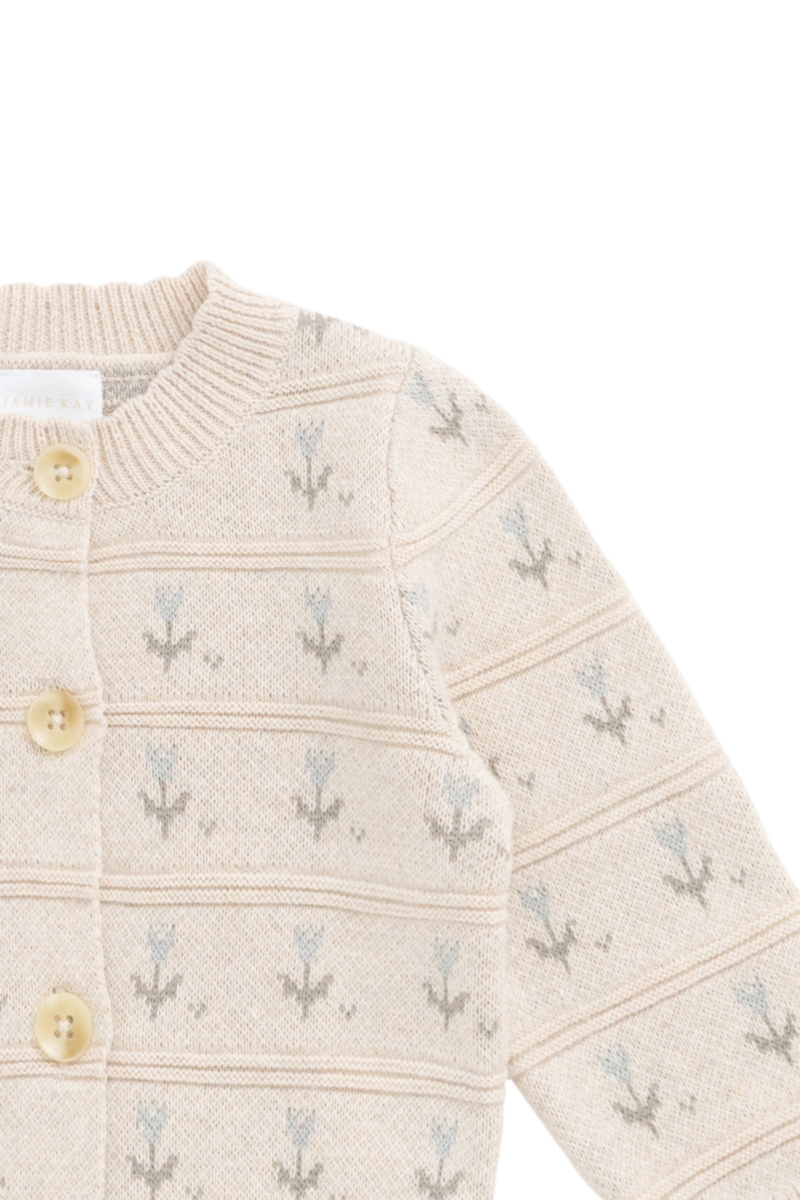 Penny Cardigan - Penny Flower Jacquard Dawn