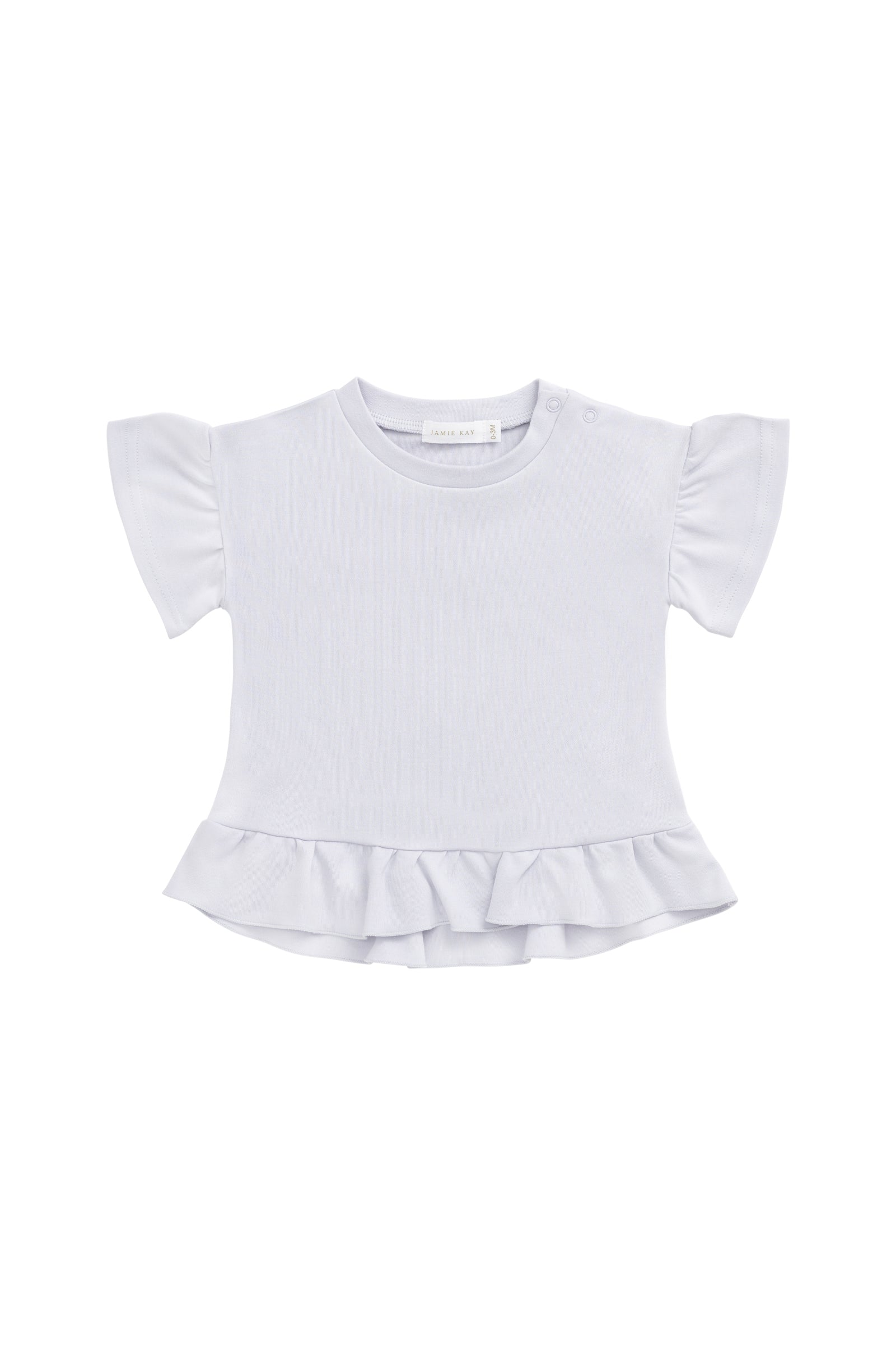 Pima Cotton Courtney Ruffle Top - Tulle