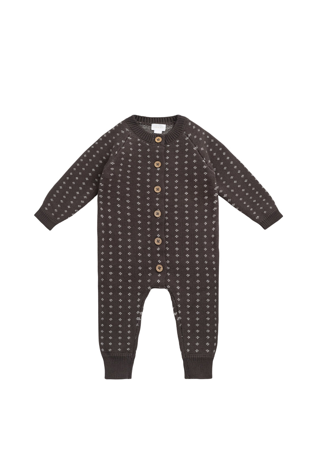 Dorian Onepiece - Knitted Diamonds Coffee