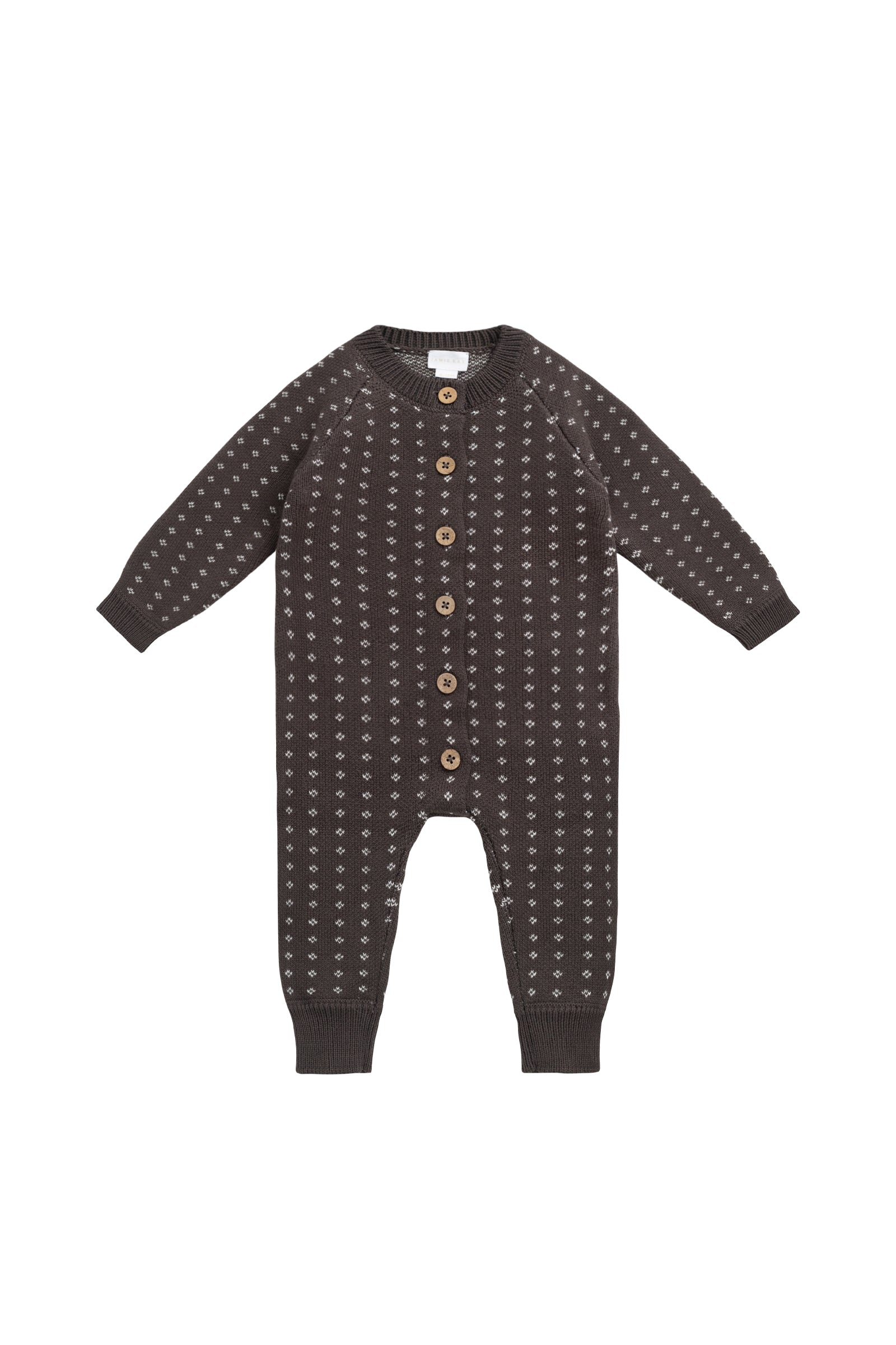 Dorian Onepiece - Knitted Diamonds Coffee