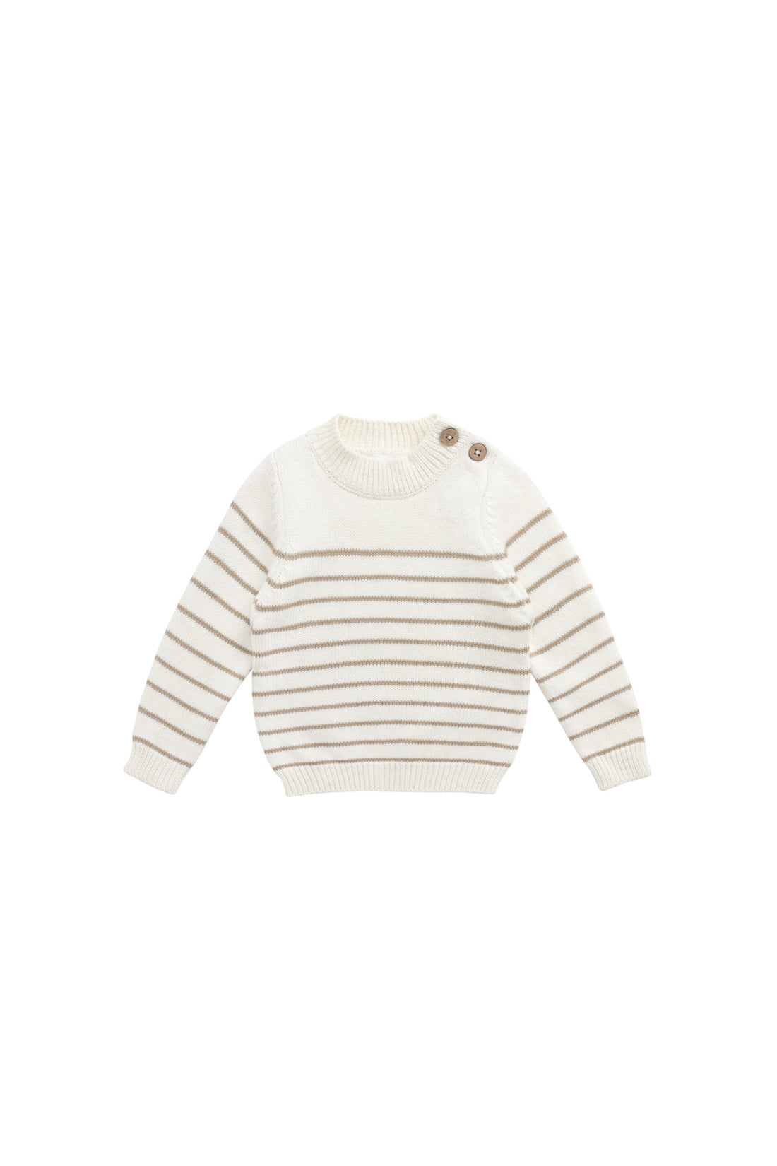 Malcolm Knitted Jumper - Malcolm Stripe Cloud/Brioche