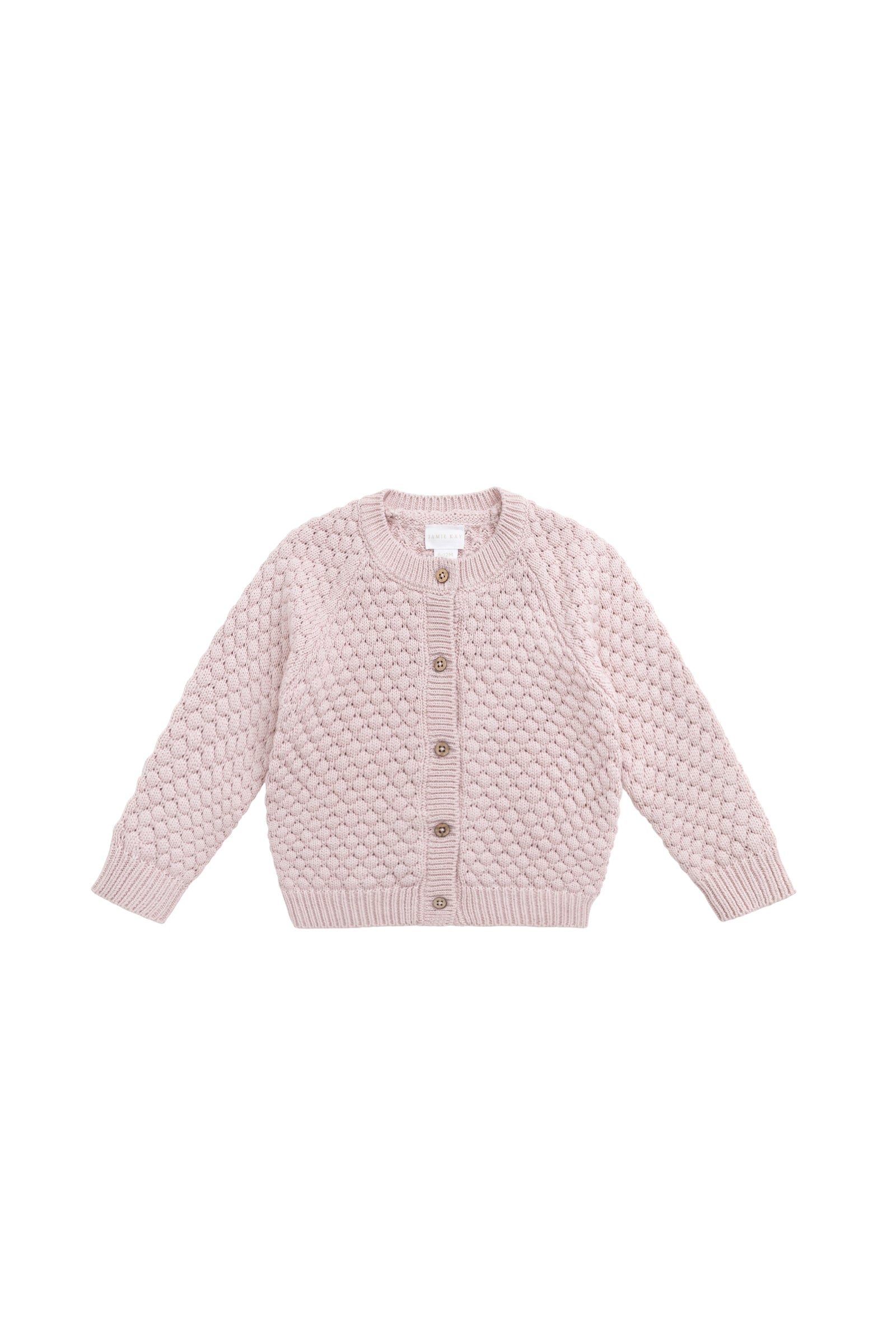 Maple Cardigan - Pastel Pink Marle
