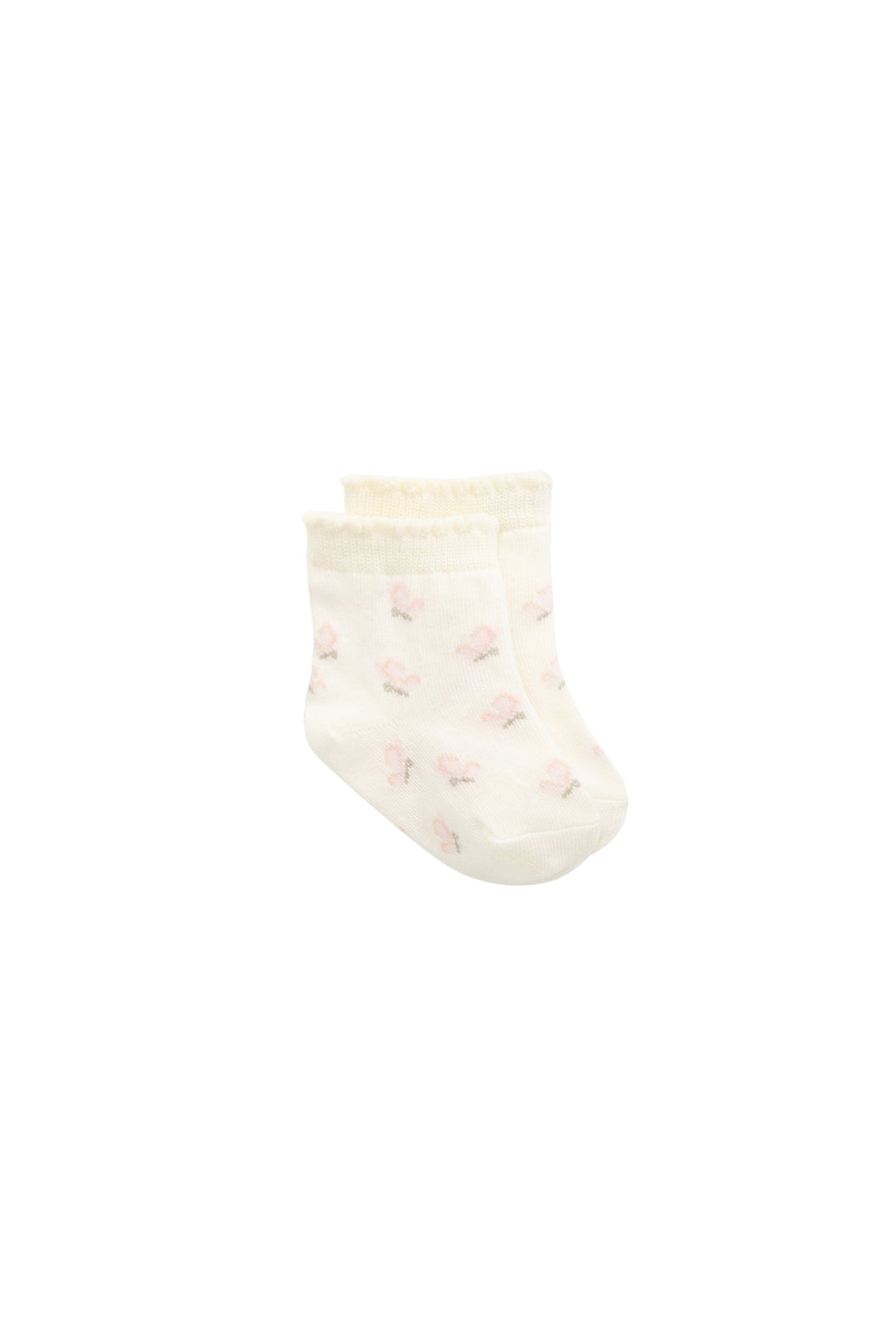 Maya Jacquard Sock - Egret