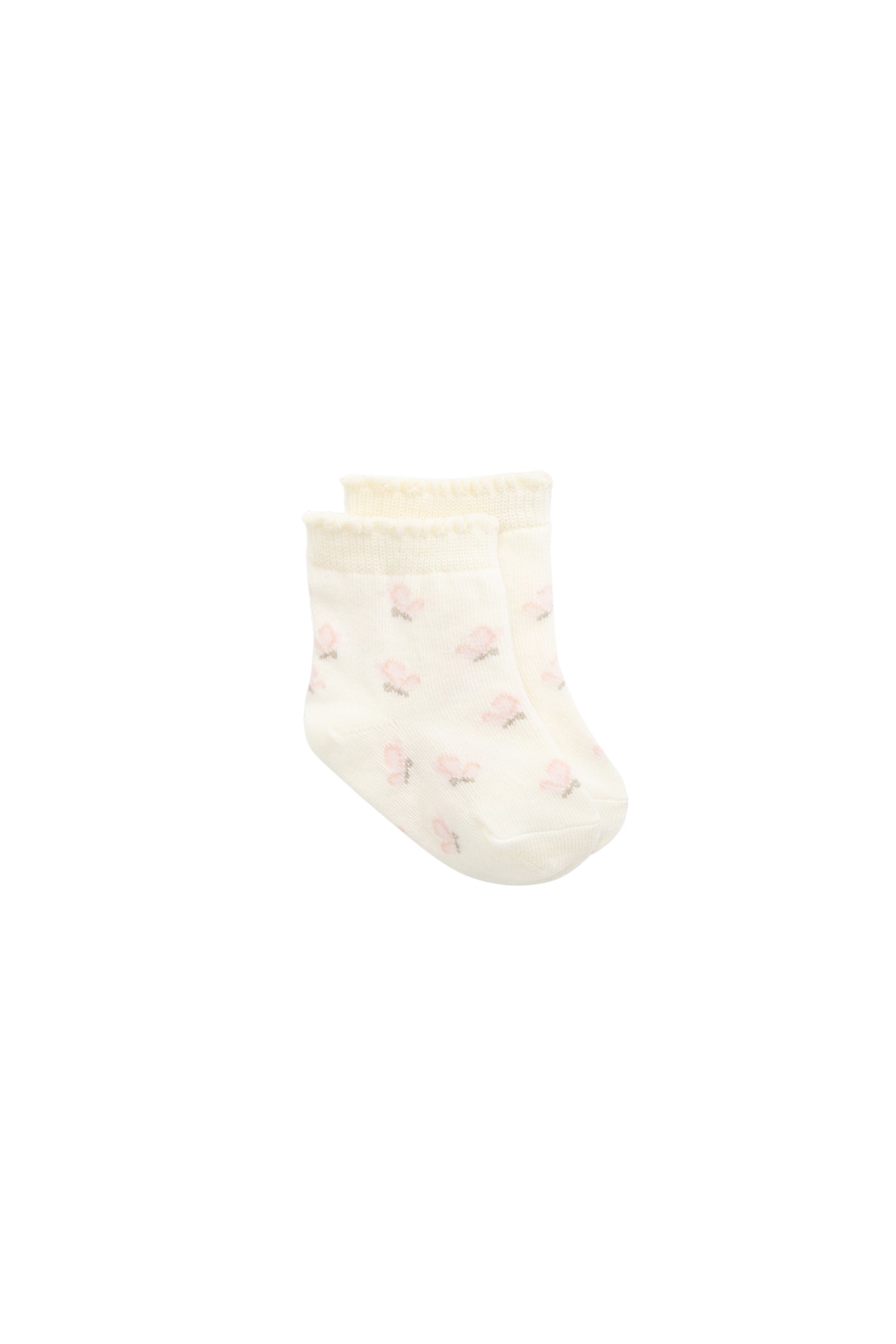 Maya Jacquard Sock - Egret