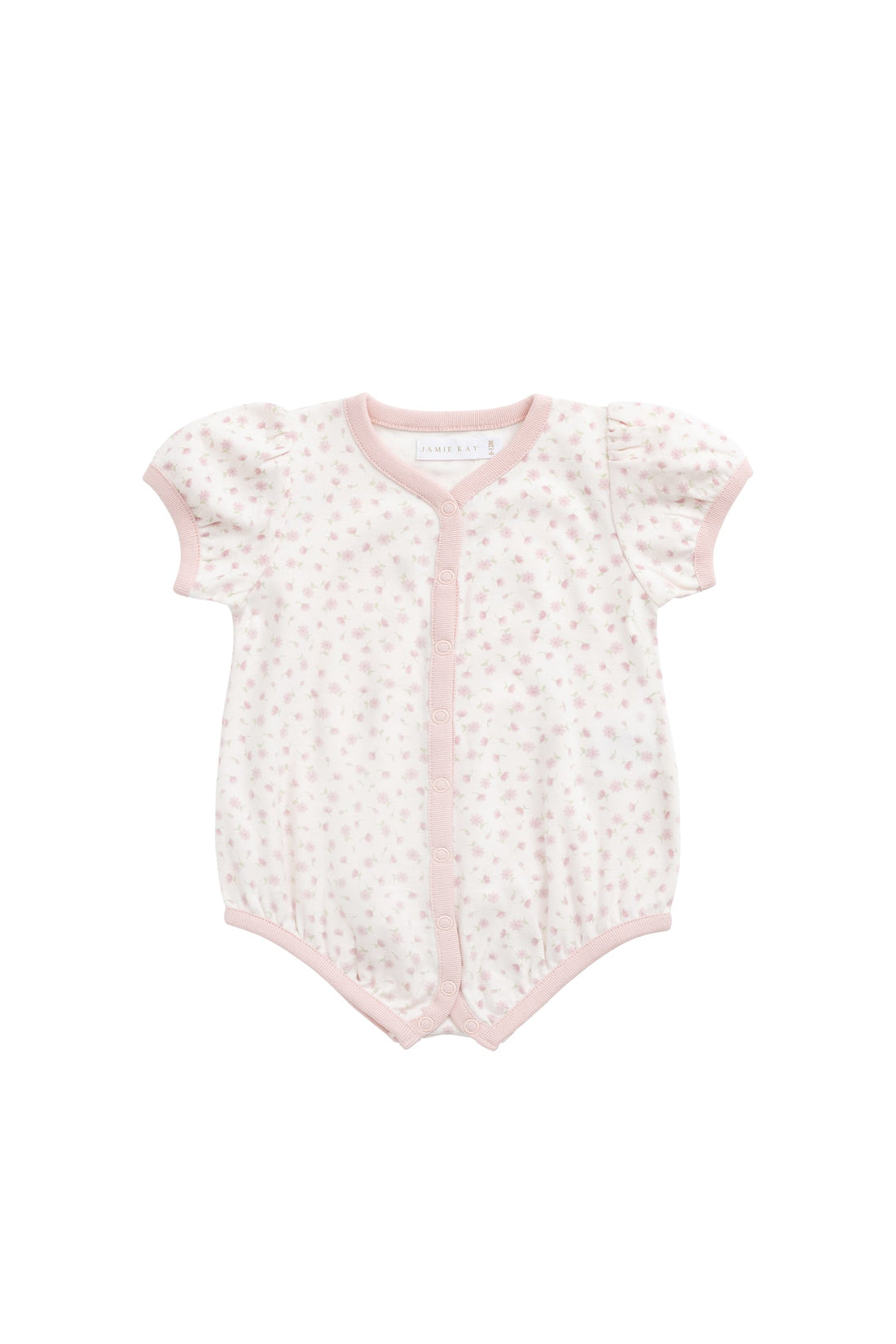 Organic Cotton Antoinette Playsuit - Victoria Blush