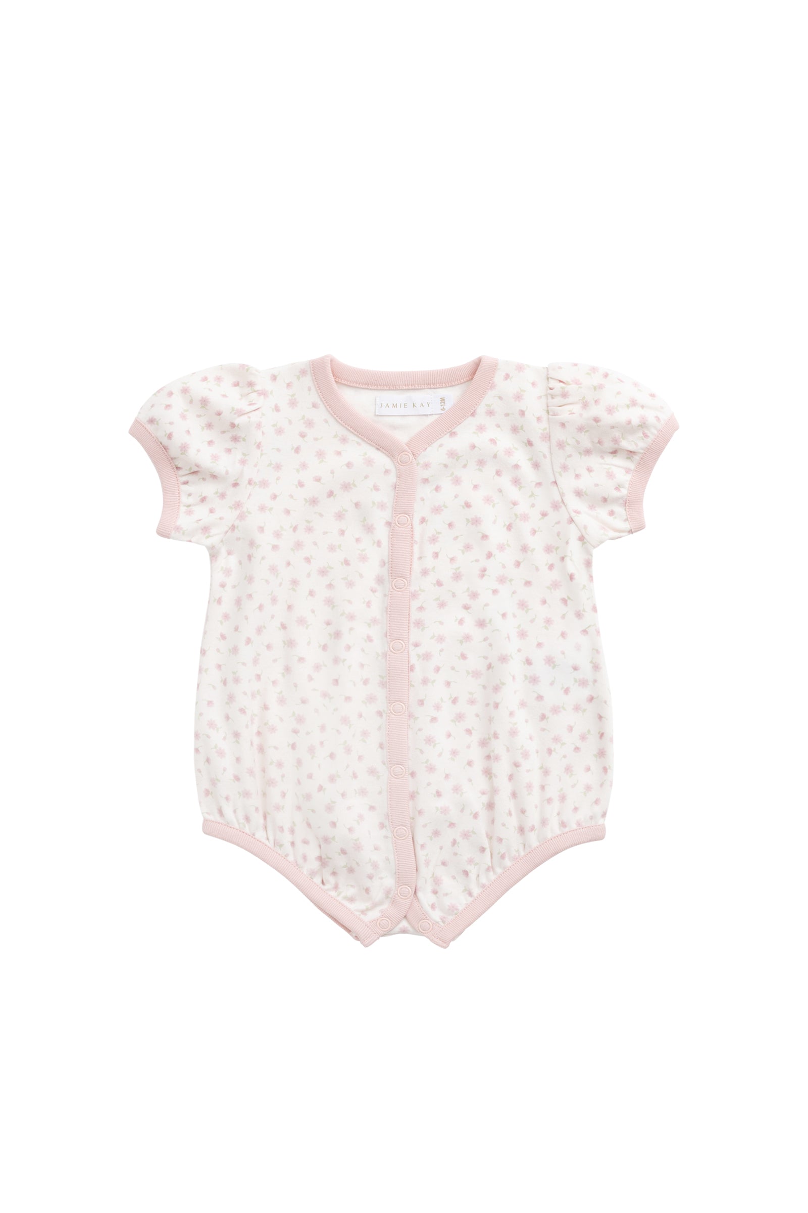 Organic Cotton Antoinette Playsuit - Victoria Blush