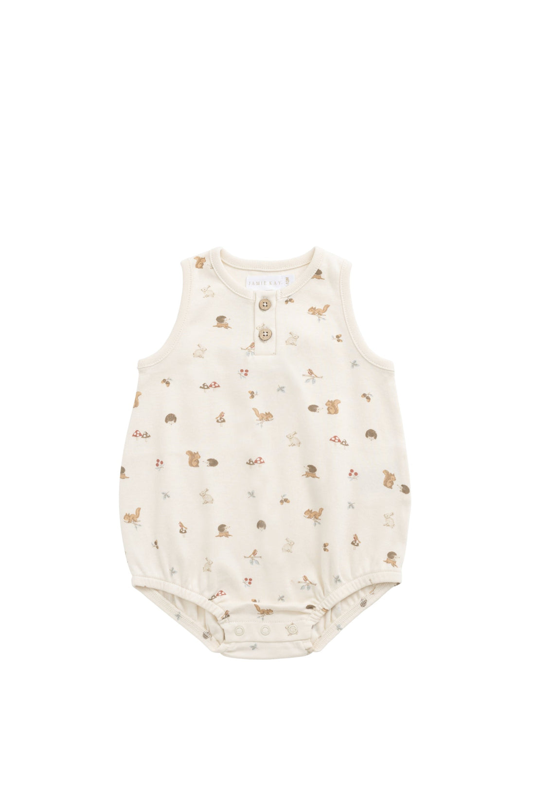 Organic Cotton Archie Playsuit - Forest Gathering