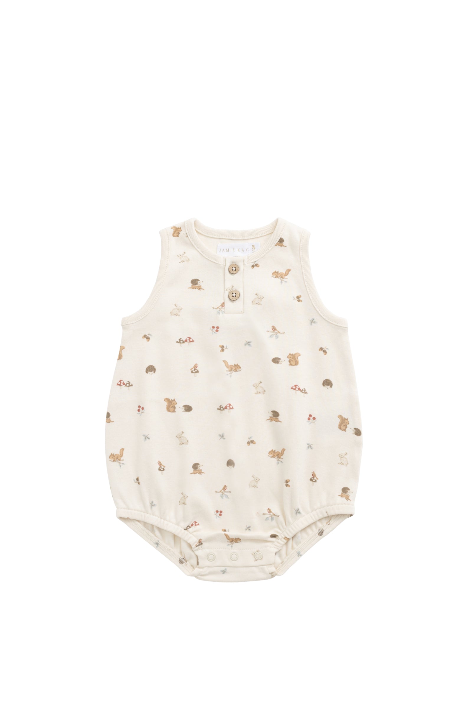 Organic Cotton Archie Playsuit - Forest Gathering