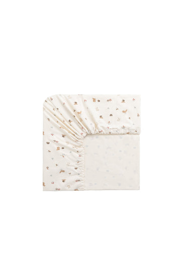 Organic Cotton Cot Sheet - Forest Gathering
