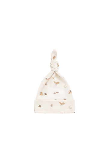 Organic Cotton Knot Beanie - Forest Gathering