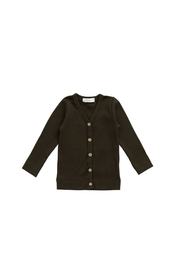 Organic Cotton Modal Cardigan - Bistre