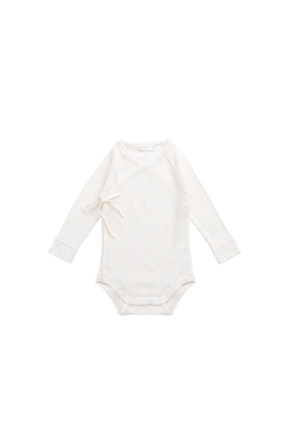 Organic Cotton Modal Marina Long Sleeve Bodysuit - Icing Marle