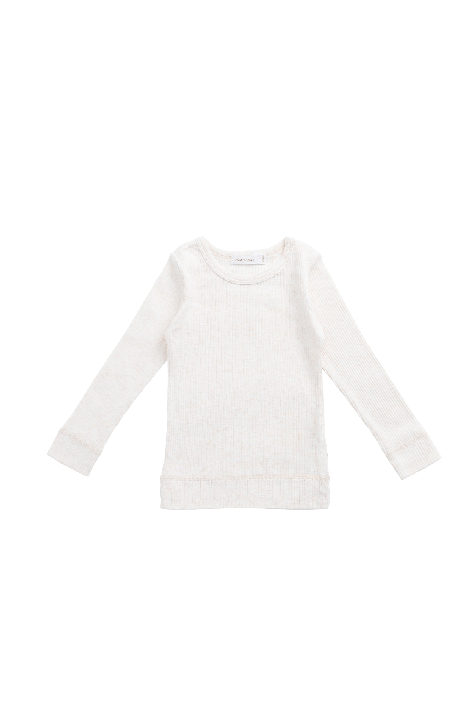 Organic Cotton Modal Marina Long Sleeve Top - Icing Marle