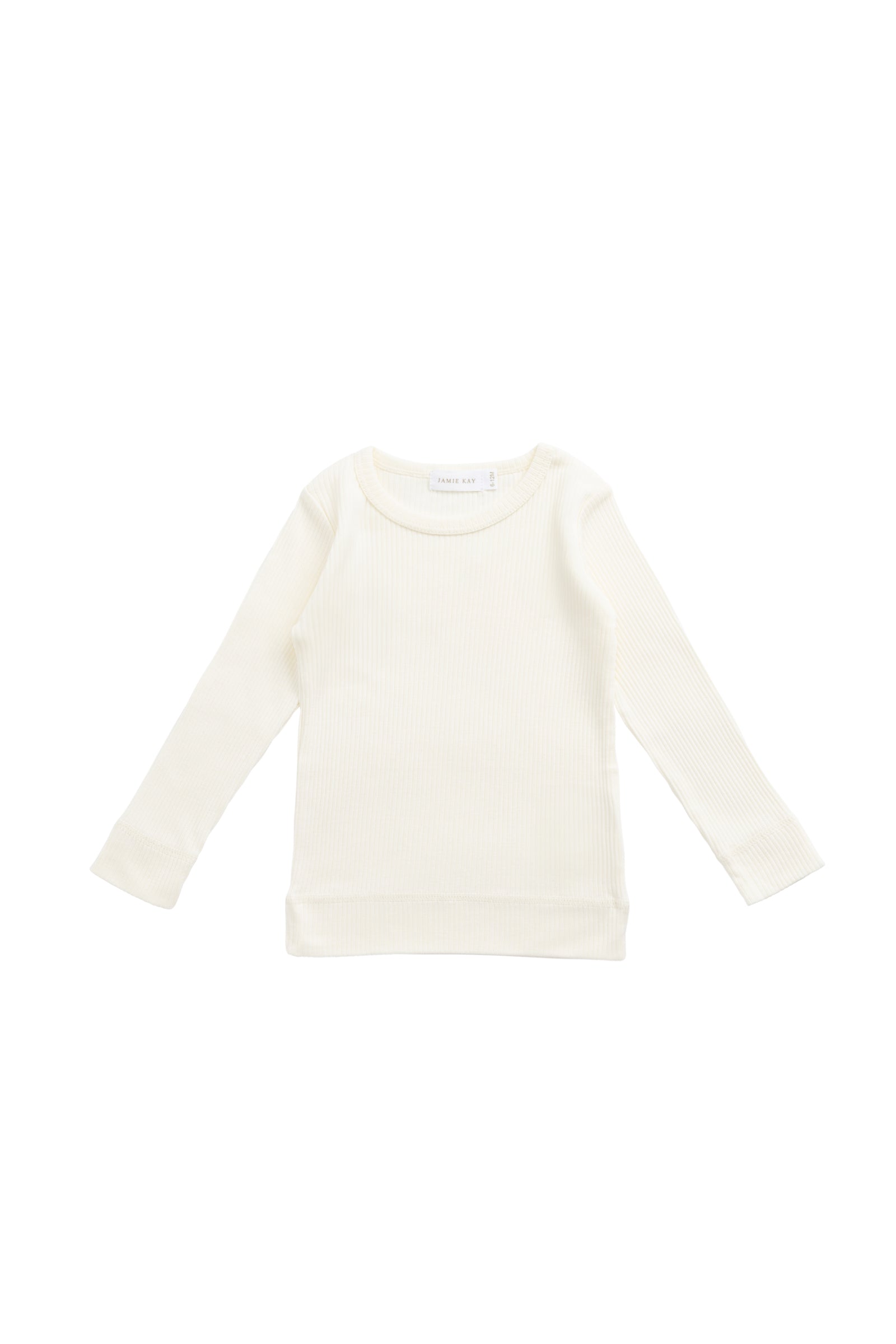 Organic Cotton Modal Marina Long Sleeve Top - Parchment