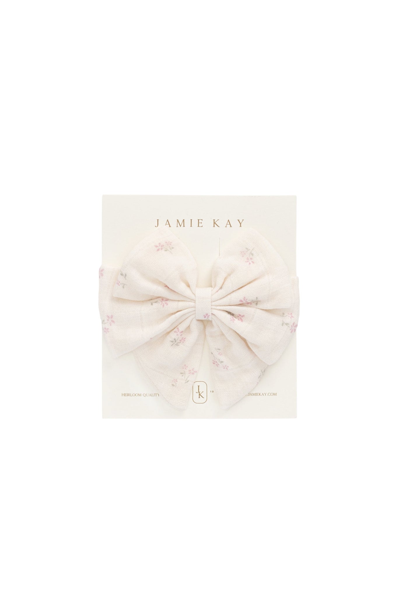 Organic Cotton Muslin Annalise Bow - Pauline Pink