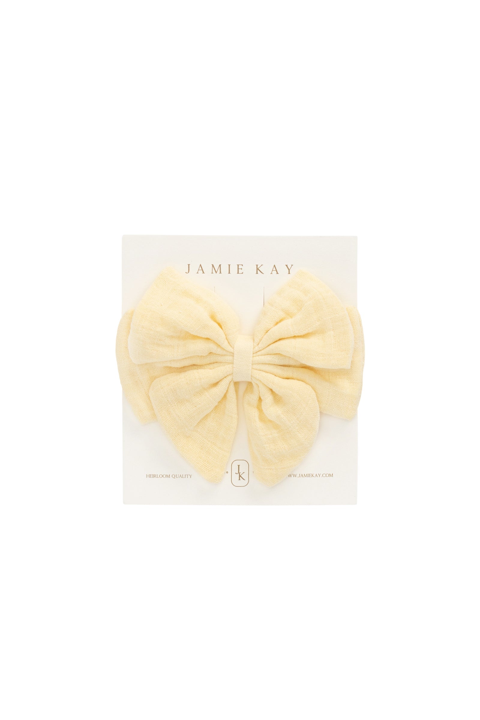 Organic Cotton Muslin Annalise Bow - Sunshine