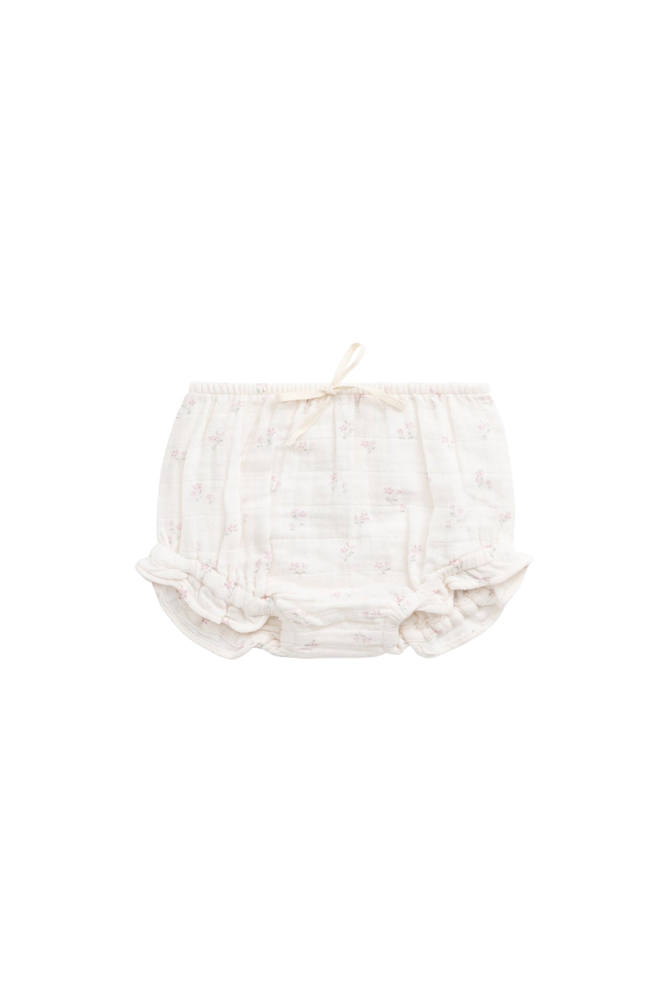 Organic Cotton Muslin Frill Bloomer - Pauline Pink