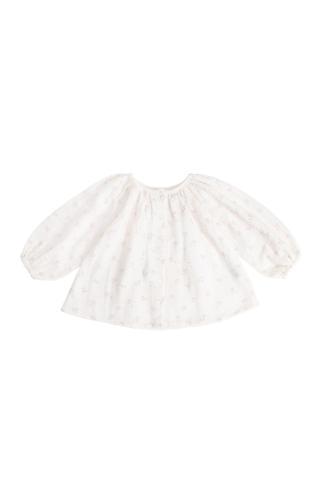 Organic Cotton Muslin Heather Blouse - Pauline Pink
