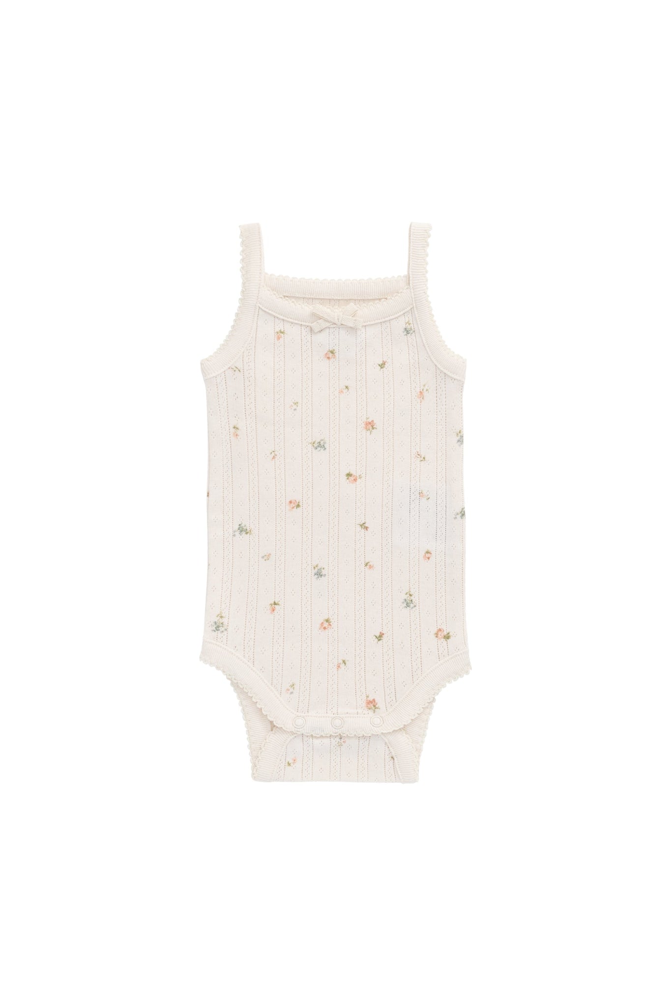 Organic Cotton Pointelle Singletsuit - Sweet Magnolia Simple