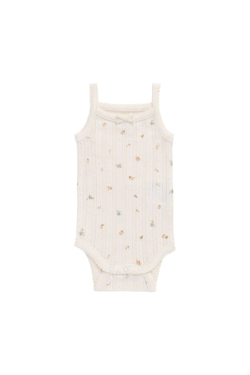 Organic Cotton Pointelle Singletsuit - Sweet Magnolia Simple